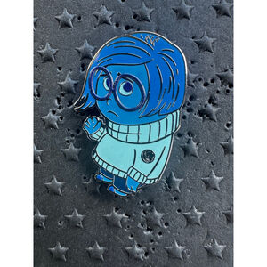 2025 Disney Parks WDW Hidden Disney Pin Sadness Blue Series Hidden Mickey Pin